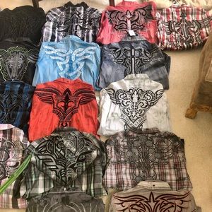 19 3xl Roar button shirts